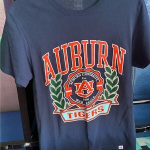 Russell Athletic Navy Crewneck Tee with Gray Trim